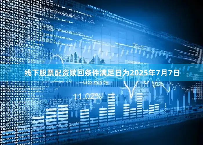 线下股票配资赎回条件满足日为2025年7月7日